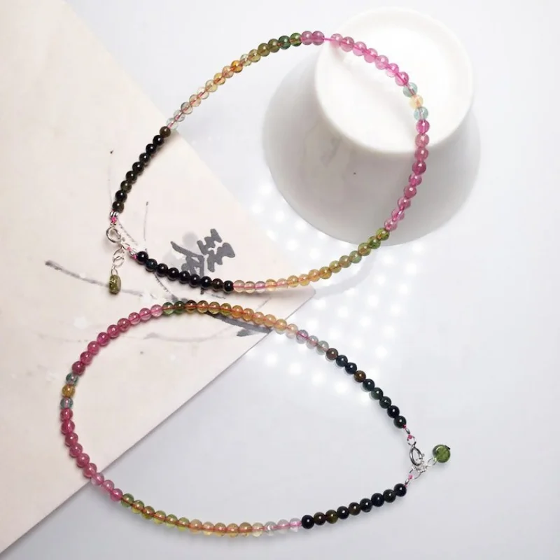 Ножной браслет с пружинной пряжкой из карамельного турмалина для женщин модные