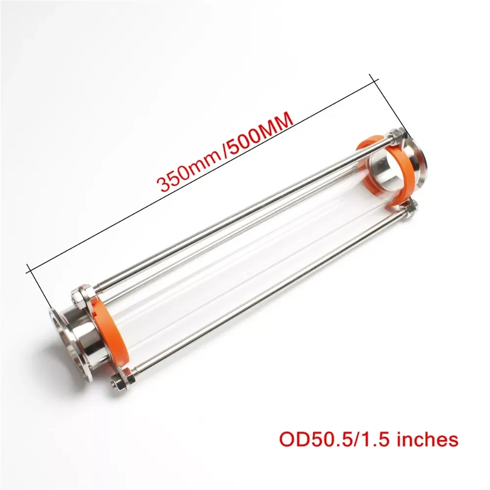 

2018 NEW 304 Stainless Steel 1.5" 2 inches Tri Clamp Clover Sanitay Flow Sight Glass Diopter with longer size