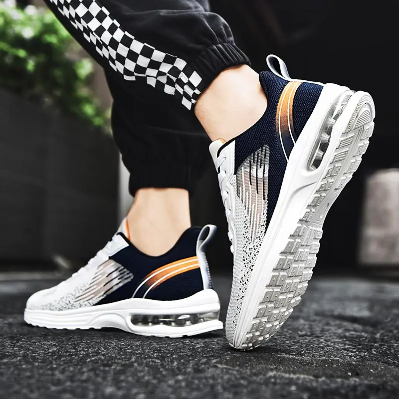 

Дышащая амортизирующая Мужская Спортивная обувь для тенниса, бега, модные 2022 сетчатые бриллиантовые кроссовки на плоской подошве для улицы