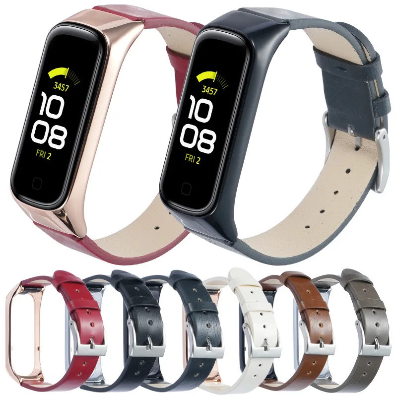 

Кожаный ремешок для часов для Samsung Galaxy Fit 2 SM-R220, сменный Браслет для женщин и мужчин, ремешок для смарт-часов для Galaxy Fit2, браслет