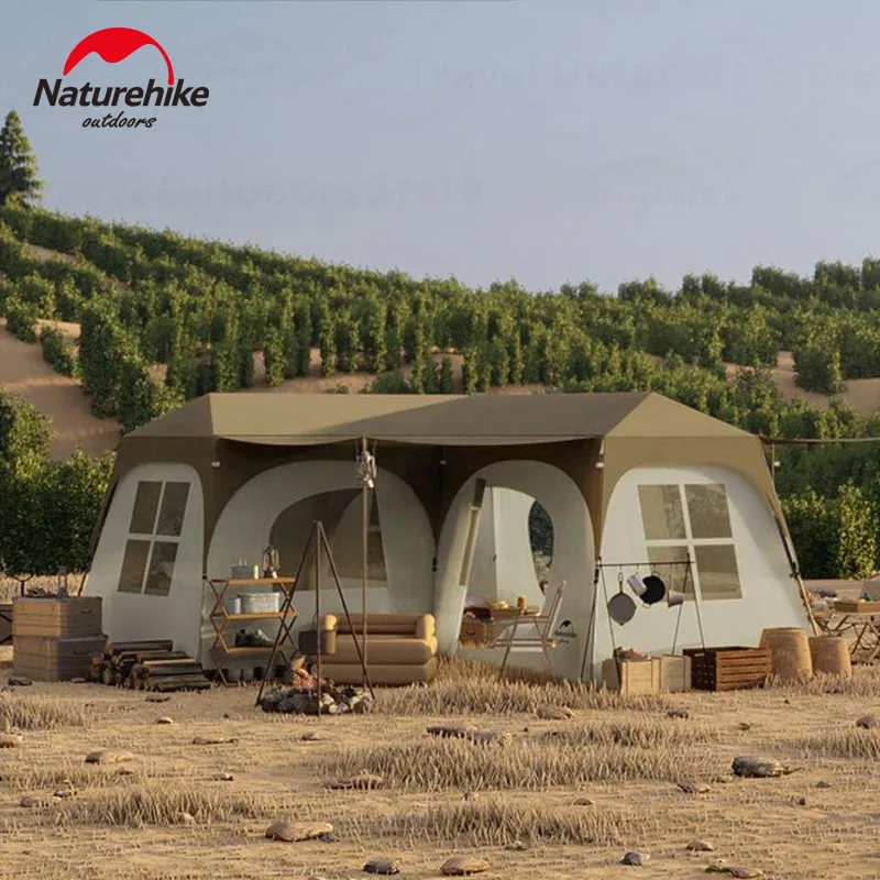 Naturehike Outdoor Village Suite Tent 3Room 2 Hall великомасштабная роскошная туристическая палатка 28
