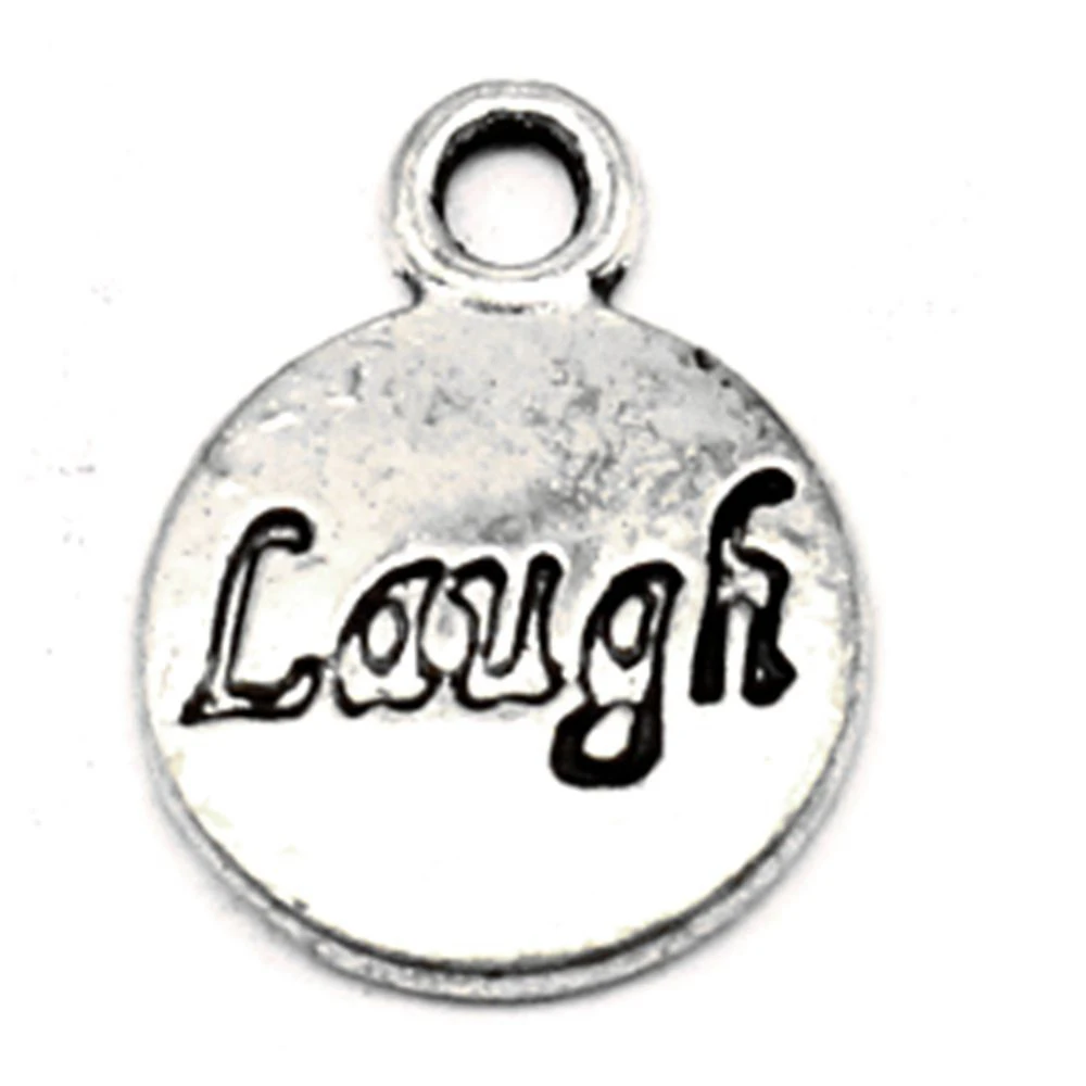

20 pieces 12x16mm laugh word sign charms Jewelry making best gift