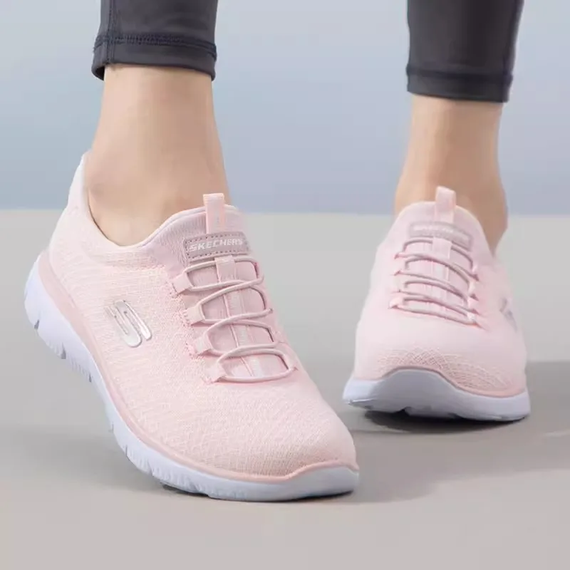 Skechers Женская спортивная обувь Летняя новая модная дышащая повседневная Легкая