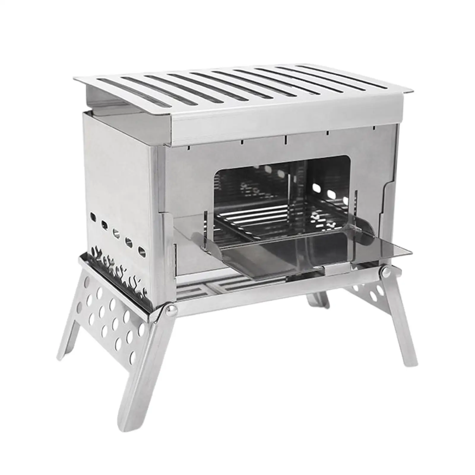 

Уличная плита для кемпинга, приготовление пищи на гриле, горелка для дрова, складная печь, съемная для заднего двора, барбекю, пешего туризма...