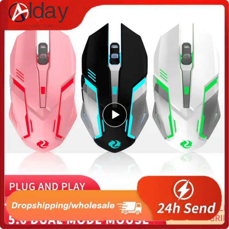 

E-sports Gamer Ergonomic Mouse Professional Wireless Mouse Rechargeable Gaming Mouse Mute Computer Mouse