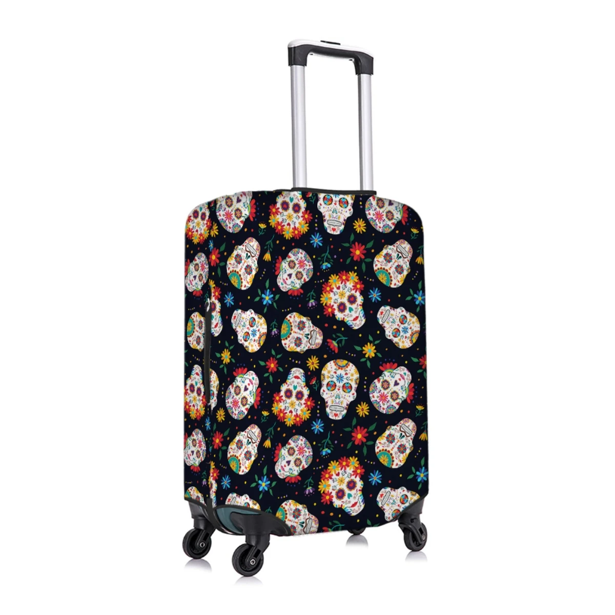 Luggage Covers High Elastic Fabric Protects Luggage From Dust And Scratches 18-32in Suitcase Cover Sugar Skull Travel Accessory