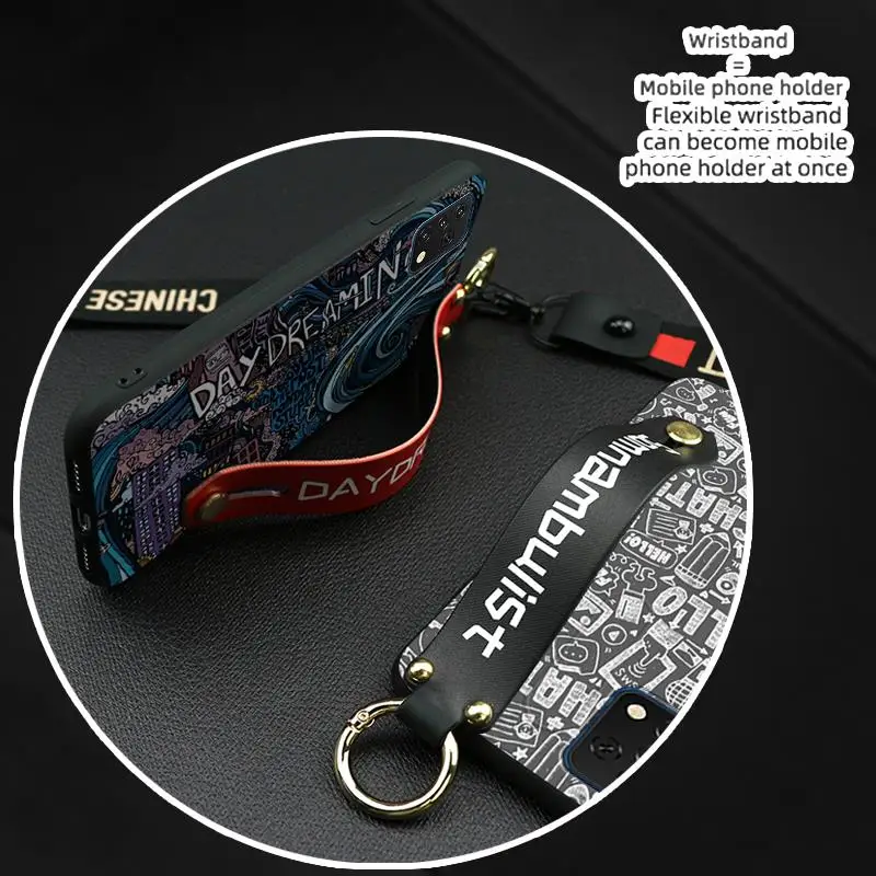 for man shockproof phone case for umidigi a11s tpu back cover lanyard new soft cover wristband free global shipping