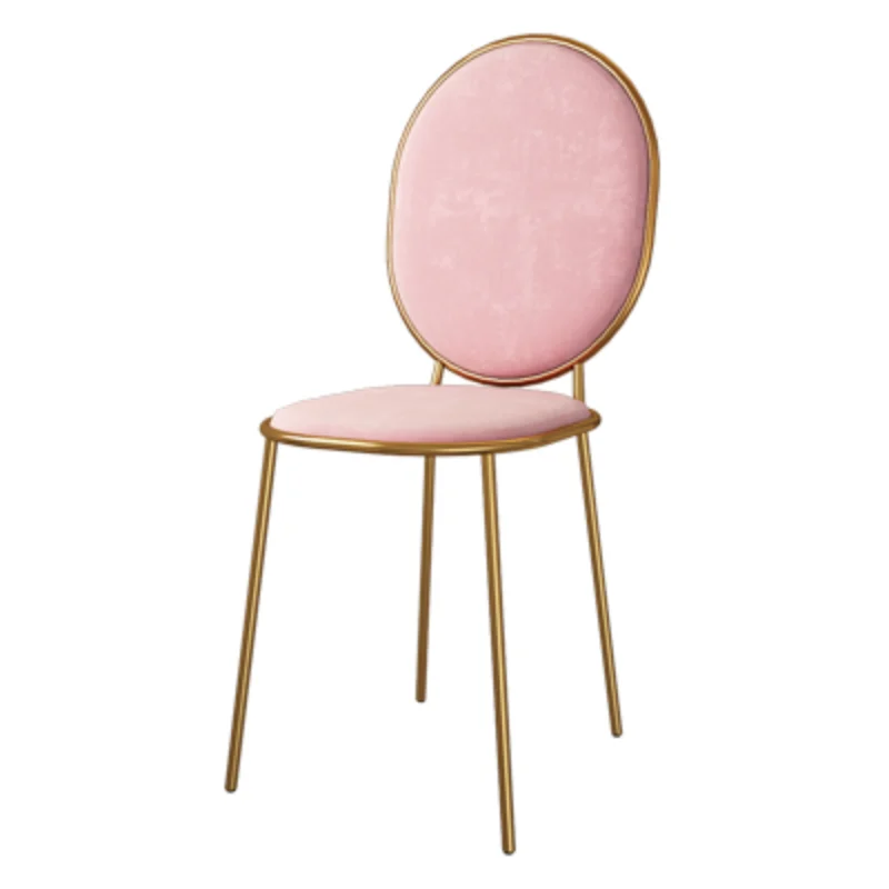 Wrought Iron Dinning Chairs Household Makeup Chair Light Luxury Design Chair Vanity Furnitures Wh