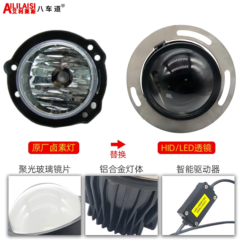 Заводская цена BI светодиодный противотуманная фара Лазерная линза