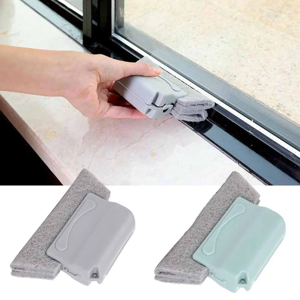 

2Pcs Window Frame Door corners Groove Cleaning Brush Kitchen Brush Brosse Toilette Silicone Brush Window Clean Tool