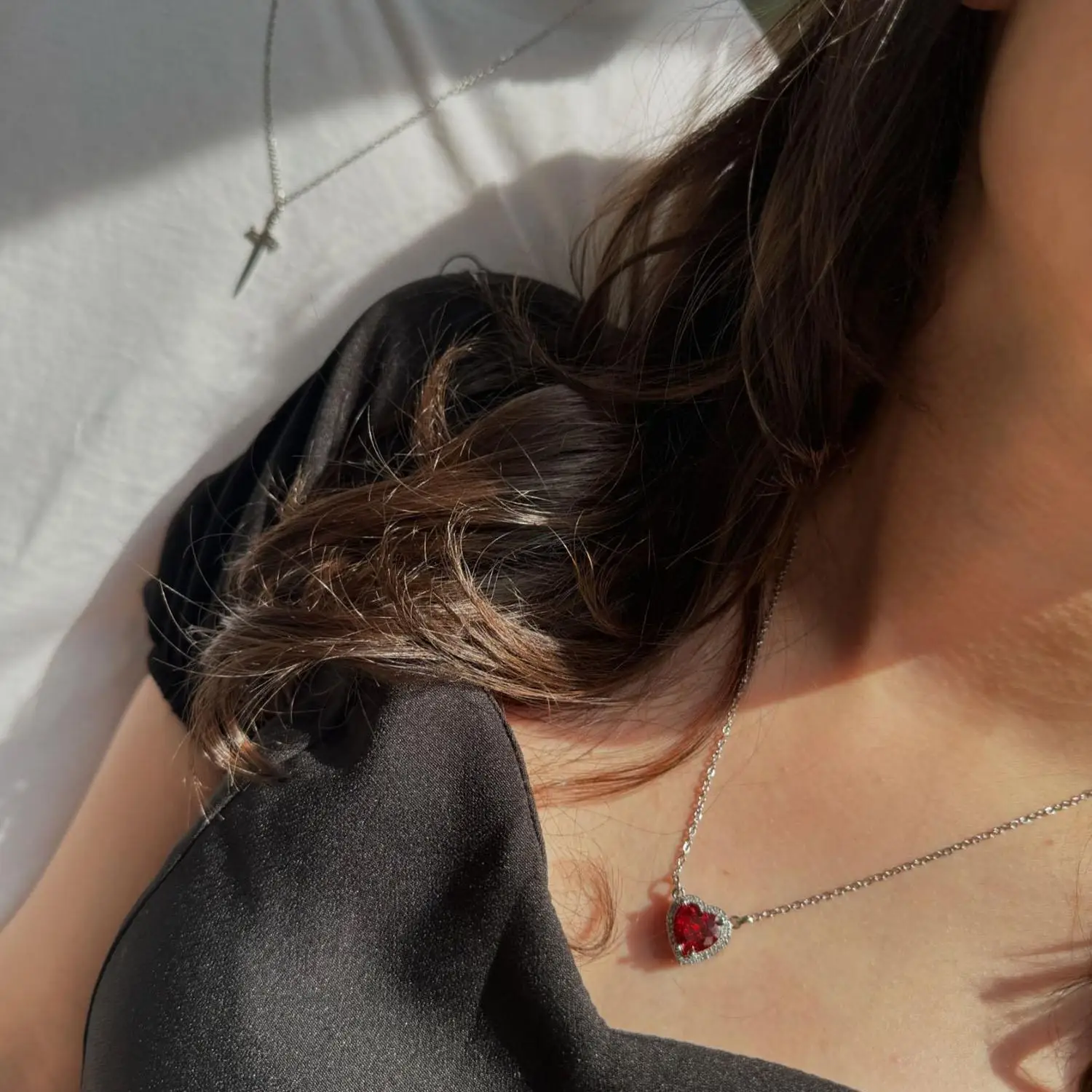 2025 комплект ожерелья с подвеской в форме сердца для пары украшение любви модное