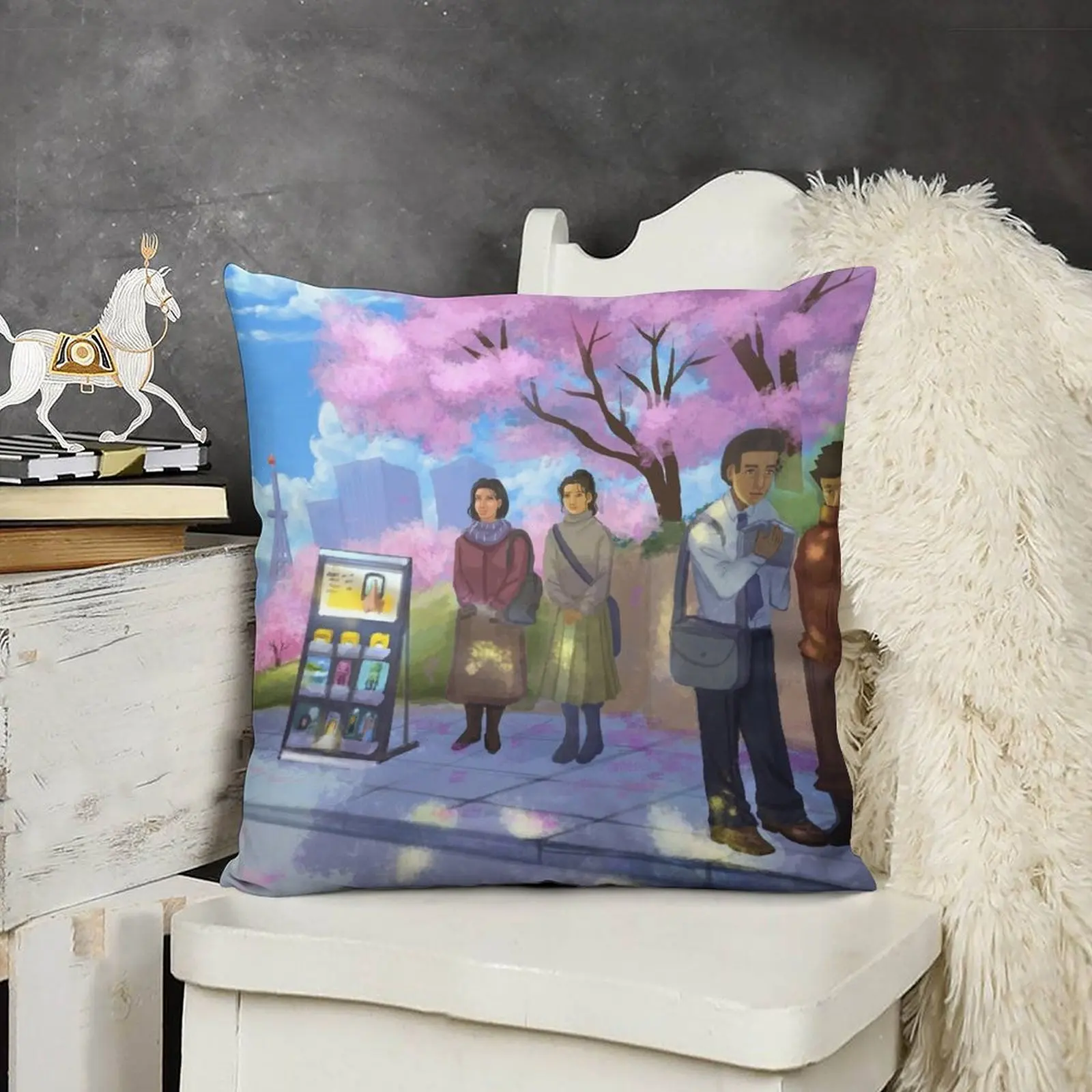 Декоративная подушка в стиле Сакура для детской кровати рождественские