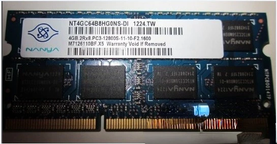 

RAM 4G 2rx8 PC3-12800S 1600 1.5V Notebook Memory NT4GC64B8HG0NS-DI