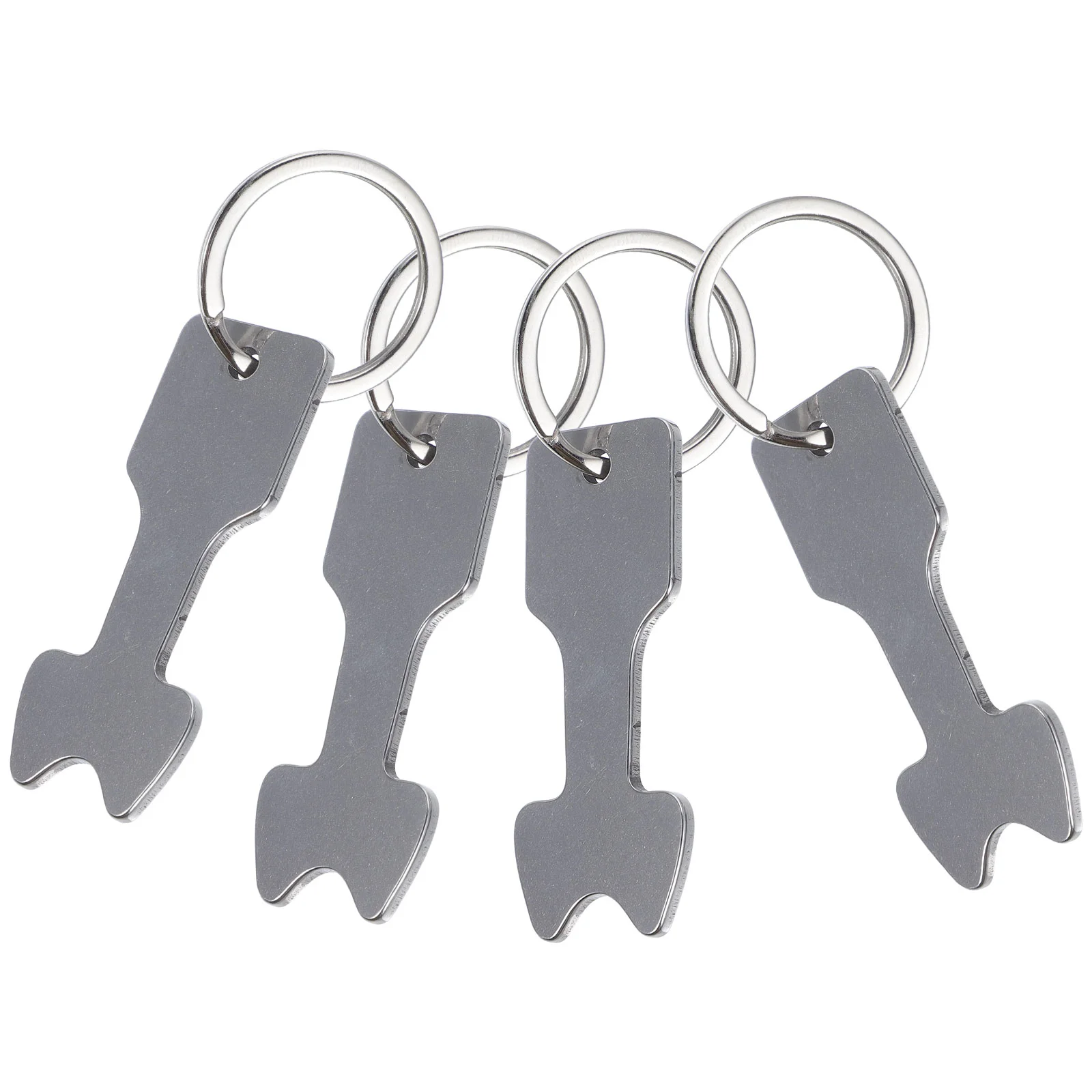 

4 Pcs Cart Token Key Chain Rings Shopping Trolley Keyring Accessory Coin Grocery Pendant Remover Keyrings Opener