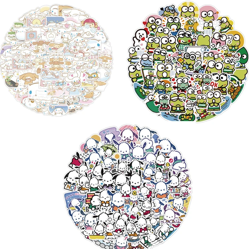 

Милые милые Мультяшные стикеры Hello Kitty Mymelody Cinnamorol, не повторяйте, канцелярские принадлежности для учеников, маленькие Стикеры, детские игруш...