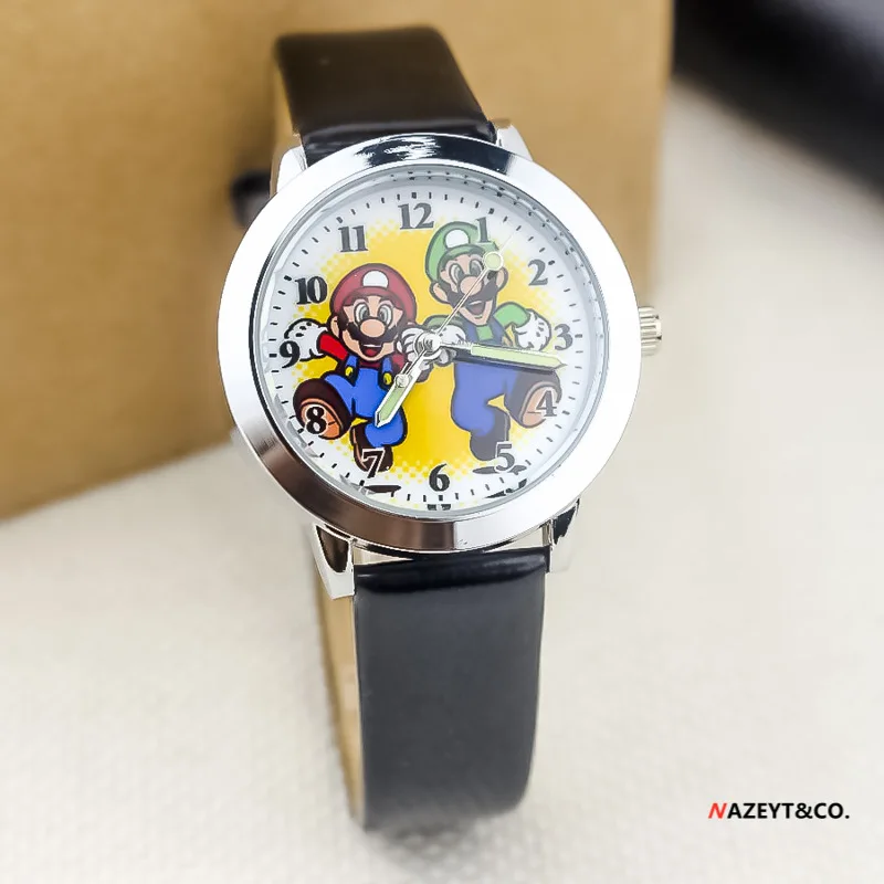 

Super Mario children's wristwatch leather strap has 17 different styles to choose from a good birthday gift