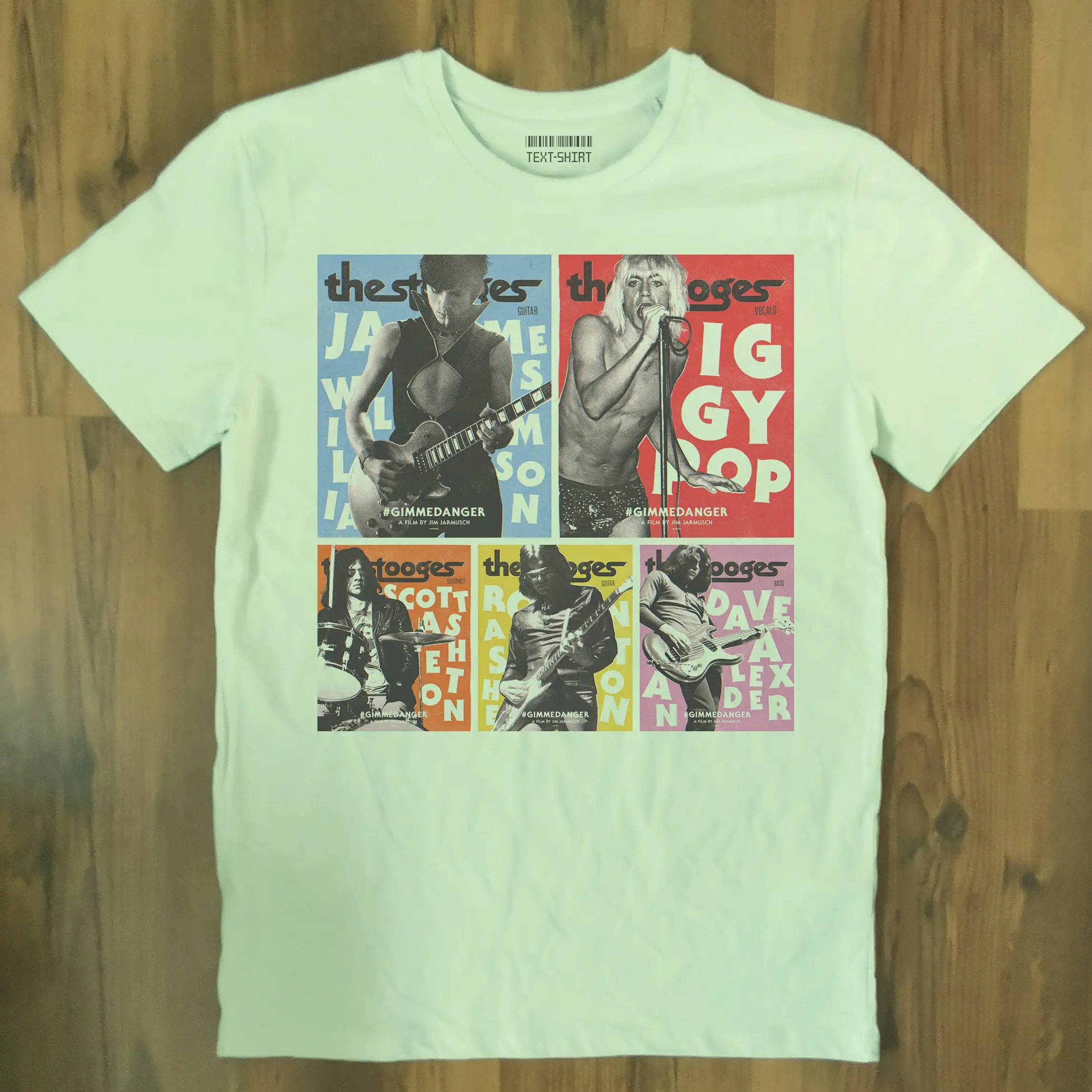 Футболка Iggy Pop The Stooges уникальная хлопковая ручной работы высокого качества