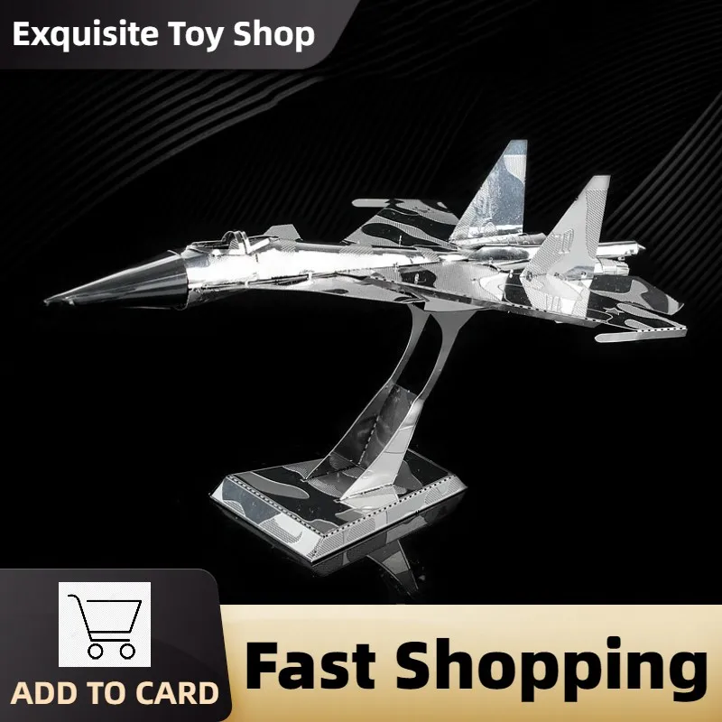 

NANYUAN 3D Metal puzzle SU-34 fighter Assembly Model DIY 3D Laser Cut Model puzzle toys gift for adult