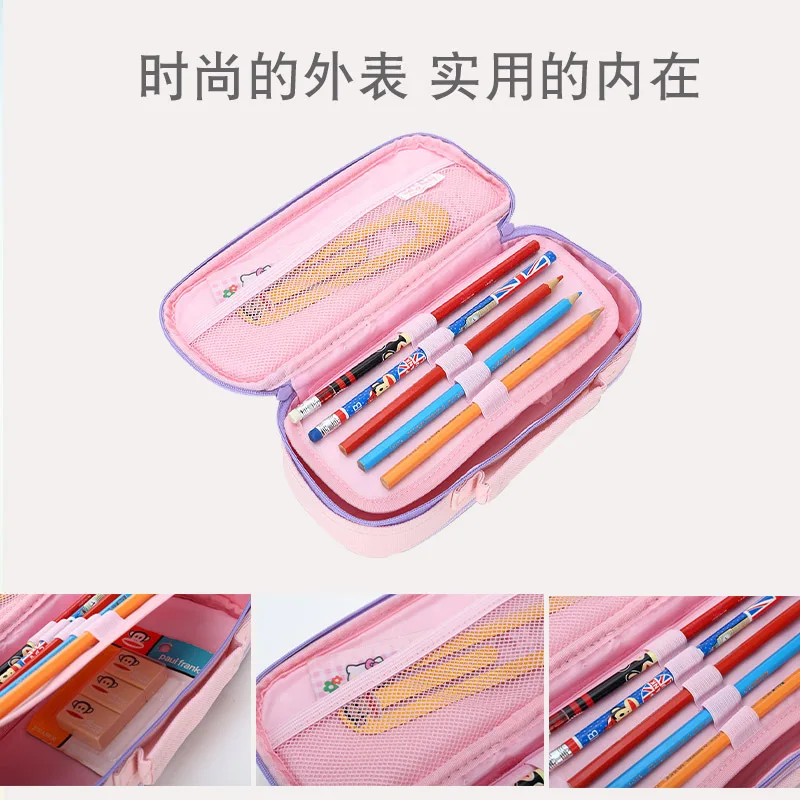 Hello Kitty Children's Pencil Case Large Capacity Portable Stationery Box Girl Cute Cartoon Pencil Case Korean Style Girl