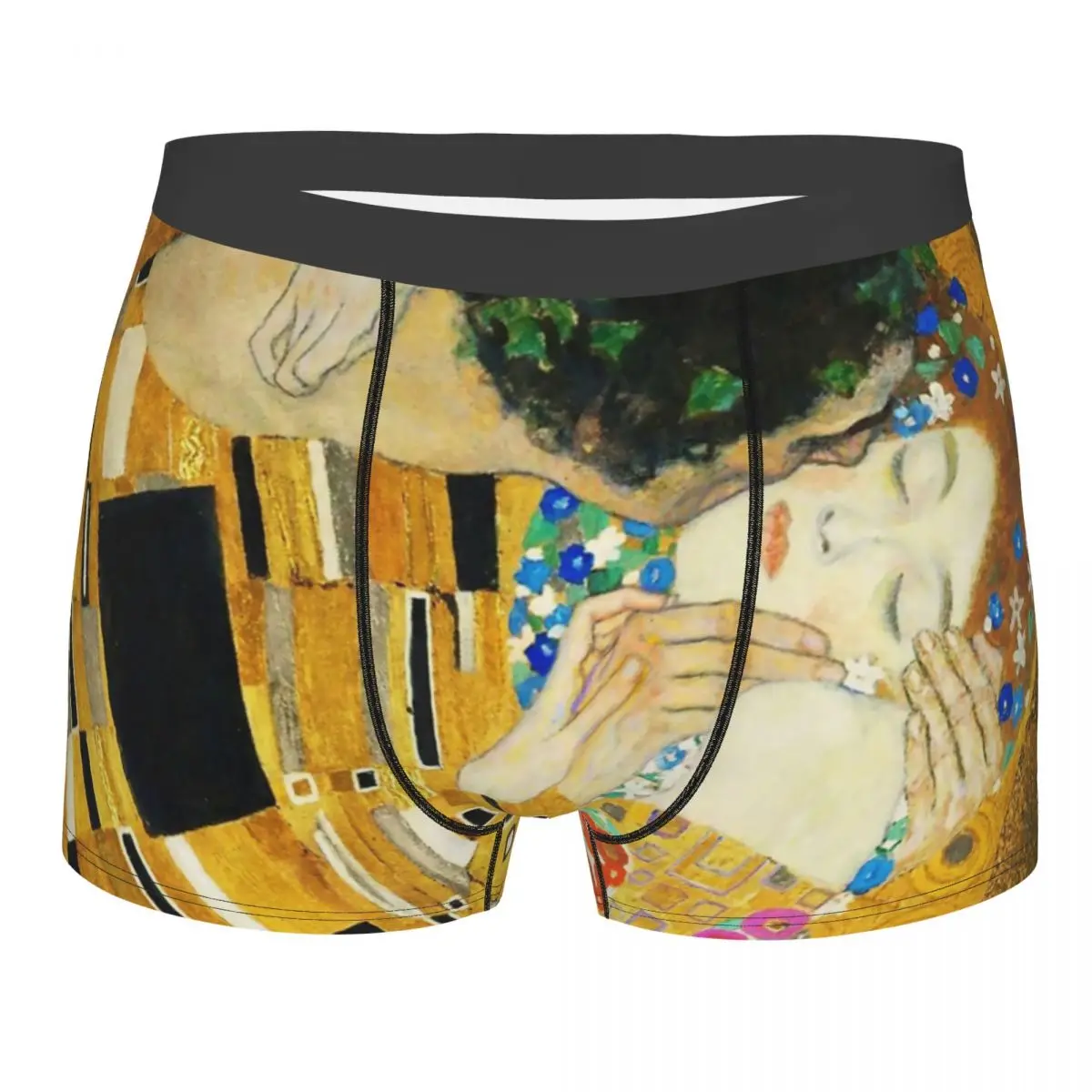 

Men Gustav Klimt The Kiss Underwear Art Symbolism Portrait Paintings Sexy Boxer Shorts Panties Male Soft Underpants