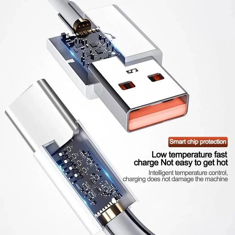 Оригинальный зарядный кабель 6A Huawei Honor X8 Usb Type-C для суперзарядки быстрой зарядки