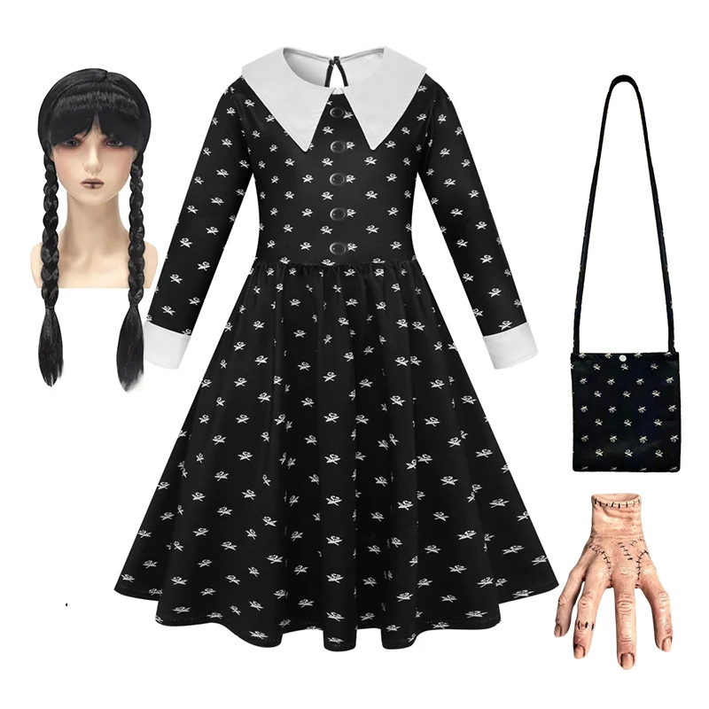 Детский Костюм На Хэллоуин Черное Одинаковое Семейное Платье Принцессы Для