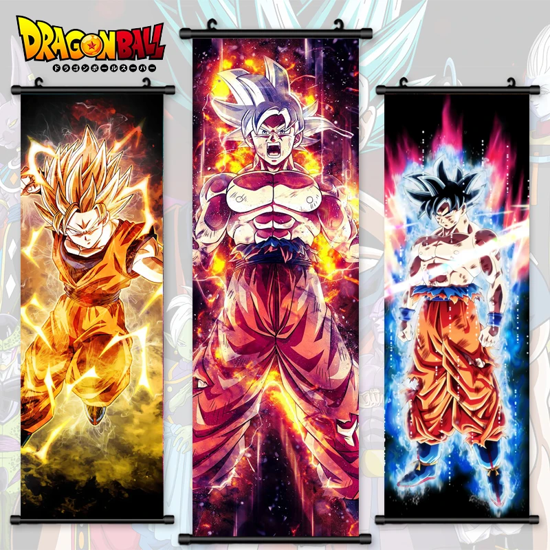 Anime Wall Artwork Sun Goku Pictures Frieza Painting Canvas 
