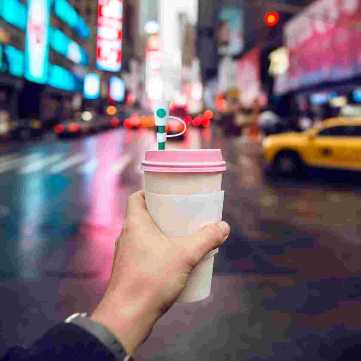 

Straw Tips Cap Cover Reusable Covers Protector Silicone Drinking Plugstraws Stoppers Tip Hole