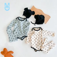 new milancel baby clothes set baby bodysuit high waist pants bunny hat 3 pcs baby suit toddler girls bodysuit set