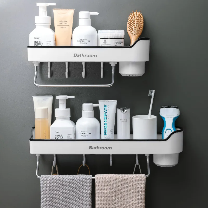 

Bathroom Shampoo Shower Shelf Holder Kitchen Storage Rack Organizer Wall Mounted Corner Shower Bathroom Shelf Accessories