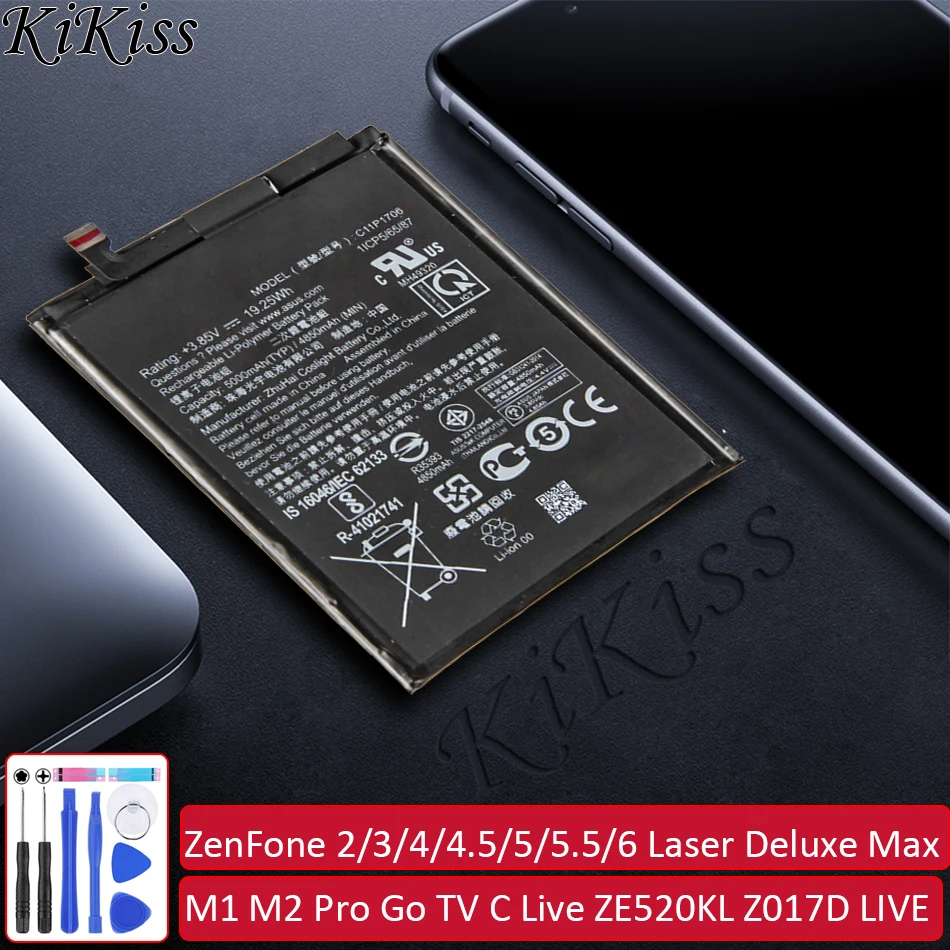 

C11P1601 Battery For ASUS Per ZenFone 2 3 4 4.5 5 5.5 6 Laser Deluxe Max M1 M2 Pro Go TV C Live ZE520KL Z017D LIVE ZB501KL
