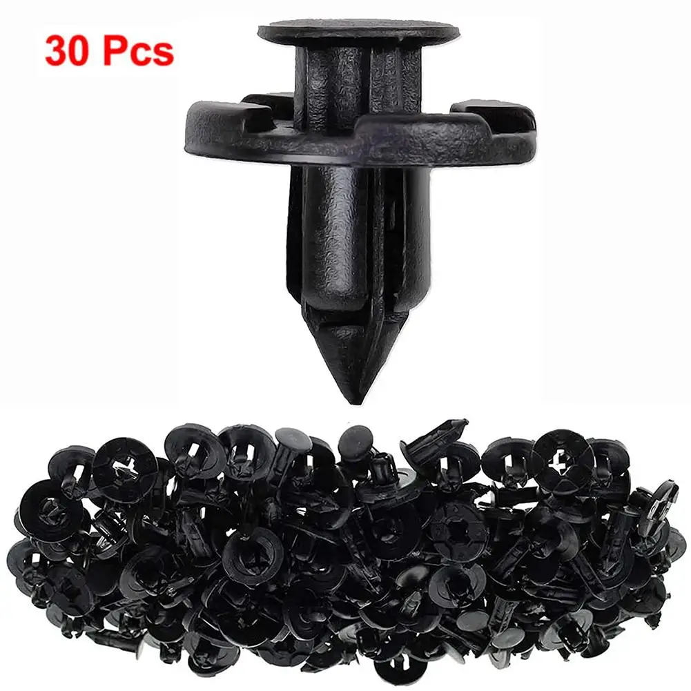 

30 Pcs 8mm Car Plastic Rivets Fastener Bumper Fender Push Clips Tool For Nissan Car Accessories