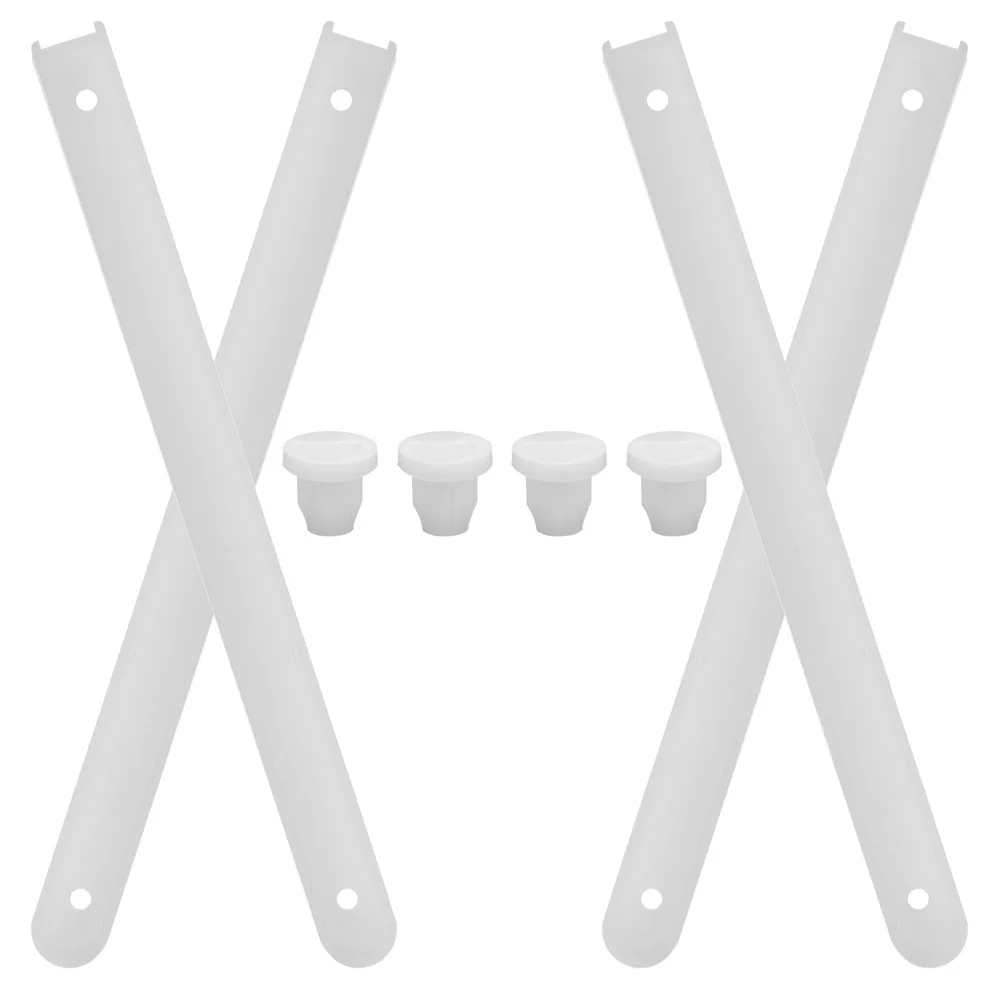 

4 Pcs White Drawers Track Guide Cabinet Hardware Dresser Full Extension Slides Slider