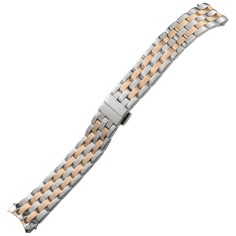Для MIDO M007 M007207A BARONCELLI 18 мм браслеты из нержавеющей стали с изогнутым концом ремешок для часов серебряный розовое золото однотонный металлический ремешок для часов (art.: 3920cf69271cc) - 3920cf69271cc