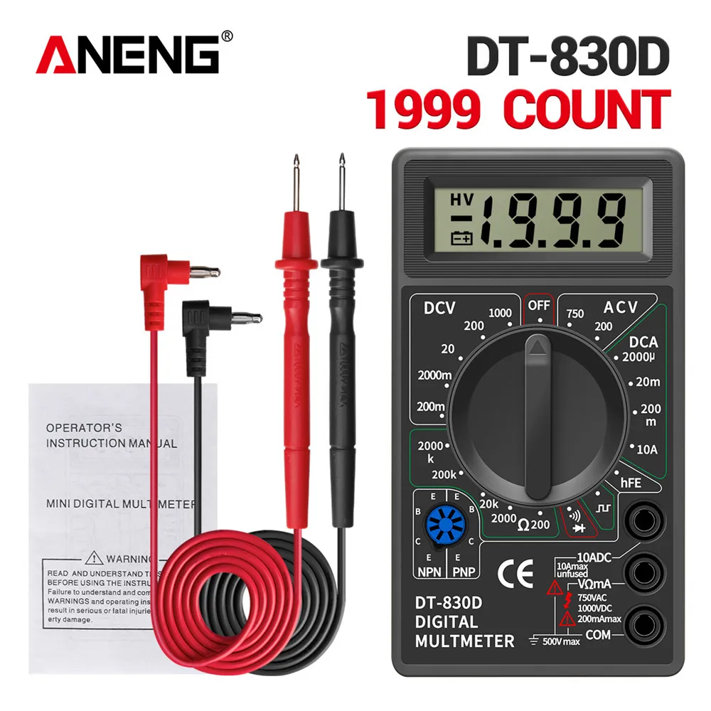 

ANENG DT830D Mini Digital Multimeter Voltmeter Ammeter OhmTester DC/AC Power Meter test multimetre multimetro digital profesionl