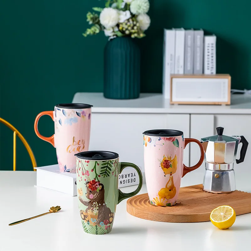 

Espresso Mugs Original Breakfast Creative Personalized Sublimation Coffee Mug With Lid Cute Bone China Tasse Porcelain Cups
