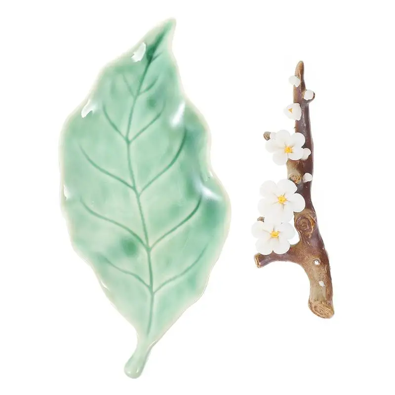 

Керамическая горелка для благовоний, дизайнерская палочка с цветком сливы, садовые аксессуары для украшения