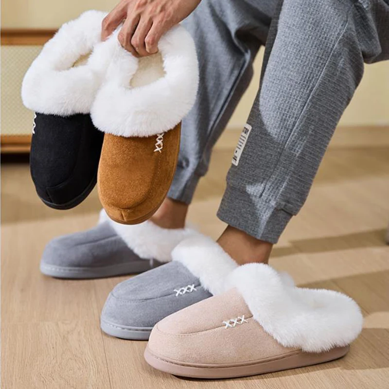 Зимние хлопковые тапочки Smile Pop XX домашняя теплая мягкая плюшевая обувь пушистые