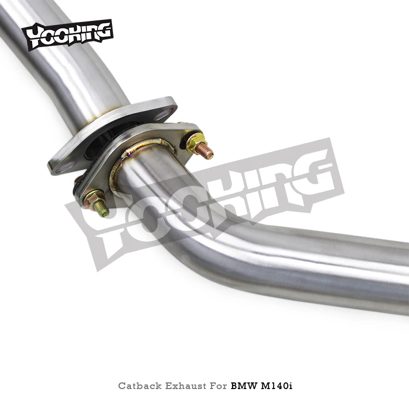 Фото Выхлопные трубы YK Catback из нержавеющей стали для BMW M140/M140i F20 B58 3.0T 2017-2019 с клапанами и комплектом дистанционного управления №3
