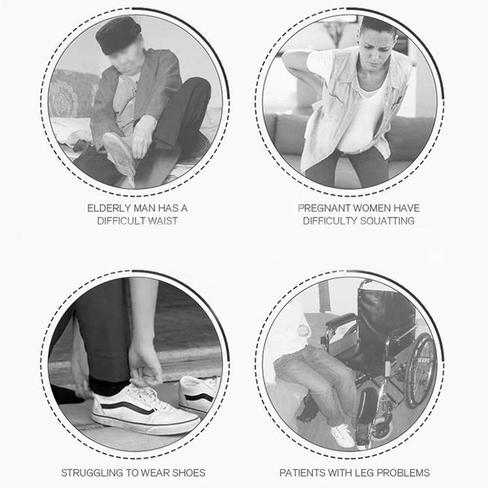 4 шт. обувной рожок с ручкой подъемный вспомогательный пластиковый для обуви