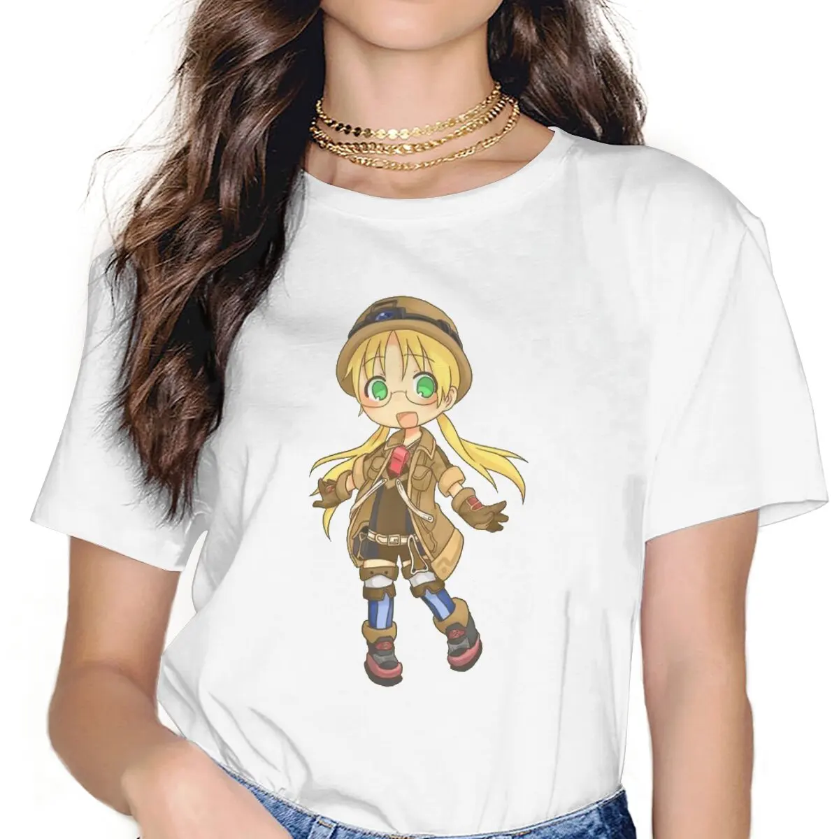 

Anime Made In Abyss Riko Tshirt Homme Women's Tees Unisex Blusas T Shirt For Women