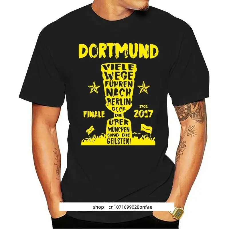 

High quality summer new Homme Suit Dortmund fan T shirt many ways to Berlin Pokalfinale