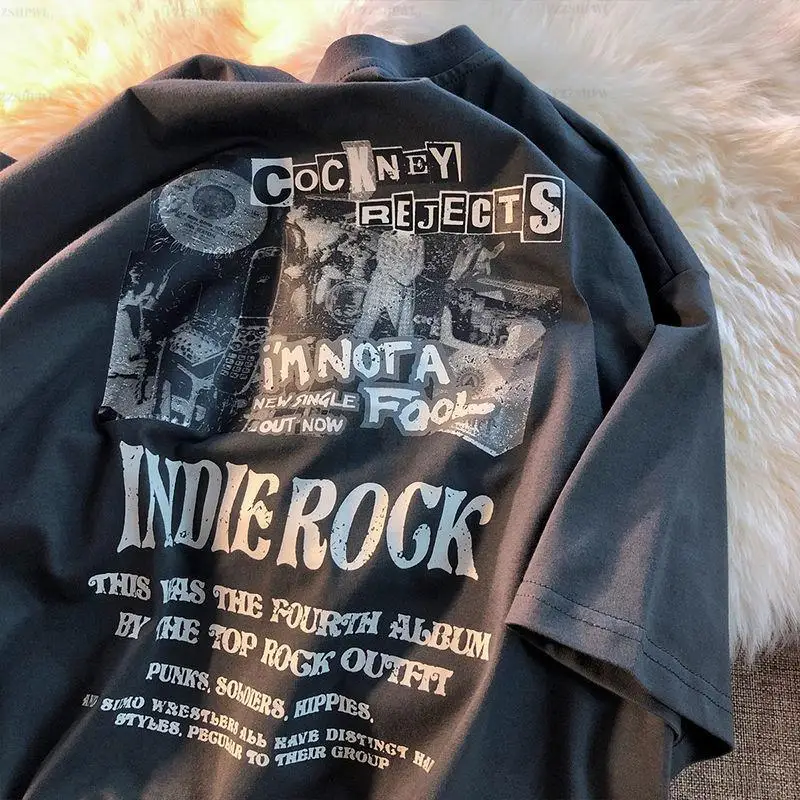 Футболка женская с короткими рукавами в готическом стиле свободная y2k - купить по