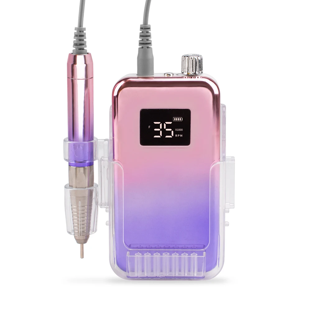 Фиолетовая бесщеточная портативная настольная основа аккумуляторная дрель для