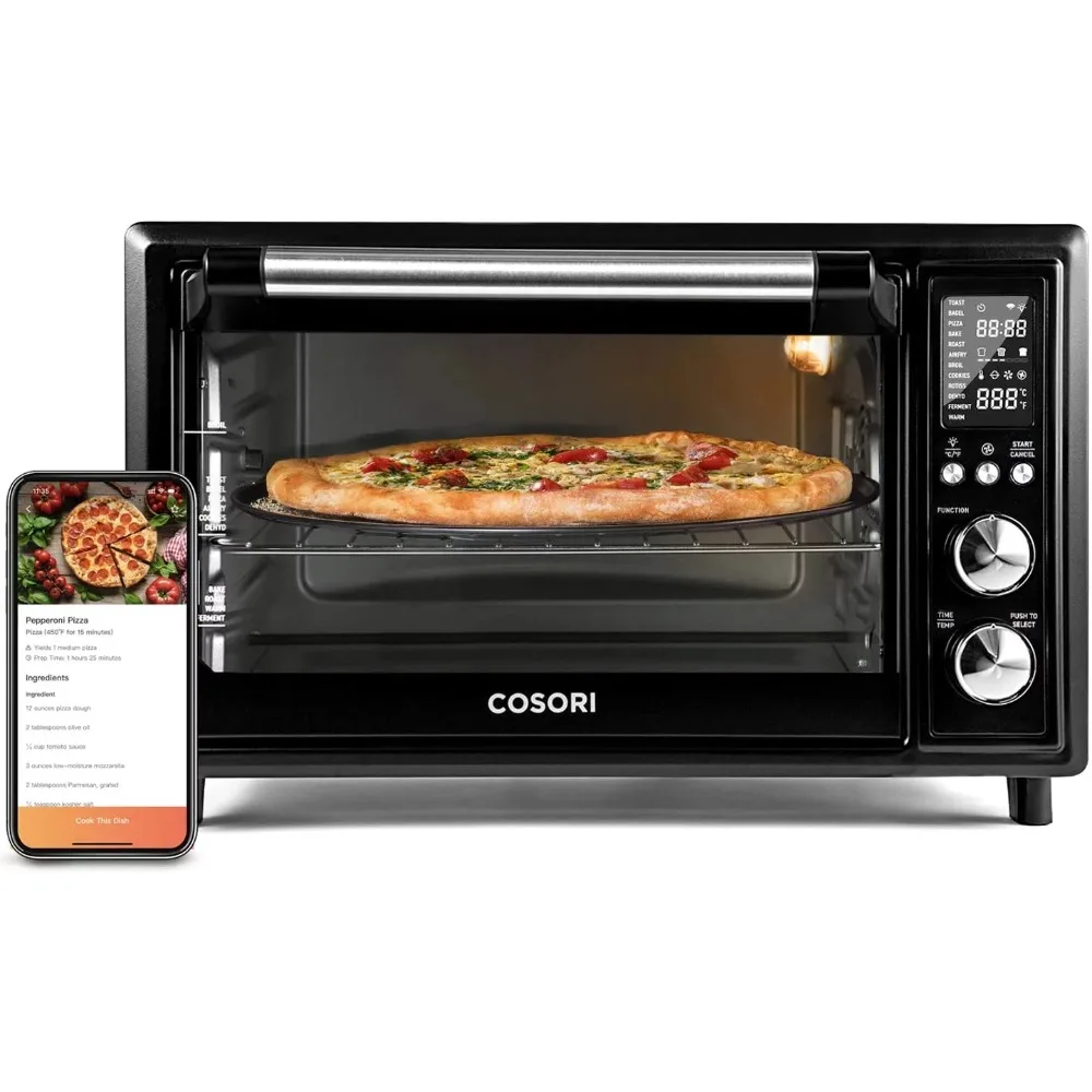 

COSORI Smart New Air Fryer Toaster Oven, Large 32-Quart, Stainless Steel, Walmart Exclusive Bonus, Black