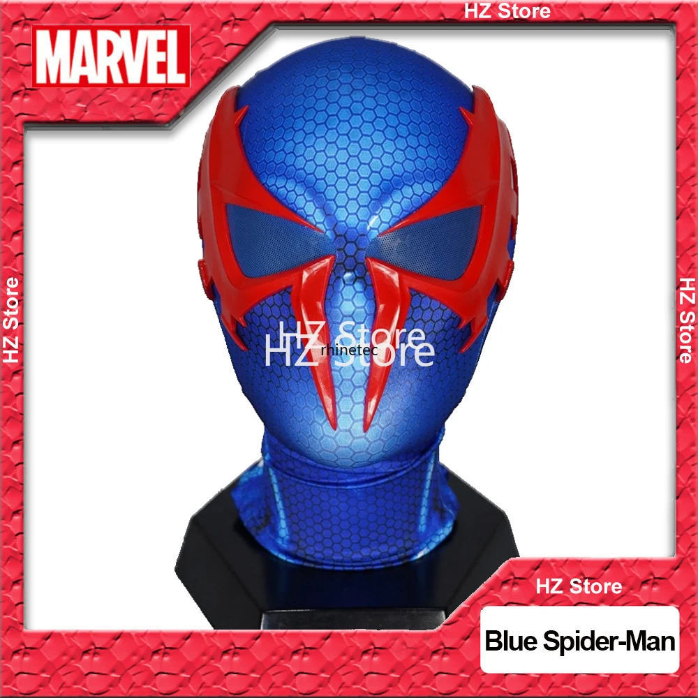 

Marvel Blue Spider-Man 2099 Mask 1:1 3D Handmade Spiderman Masks with Faceshell Halloween Cosplay Helmet for Birthday Xmas Gift
