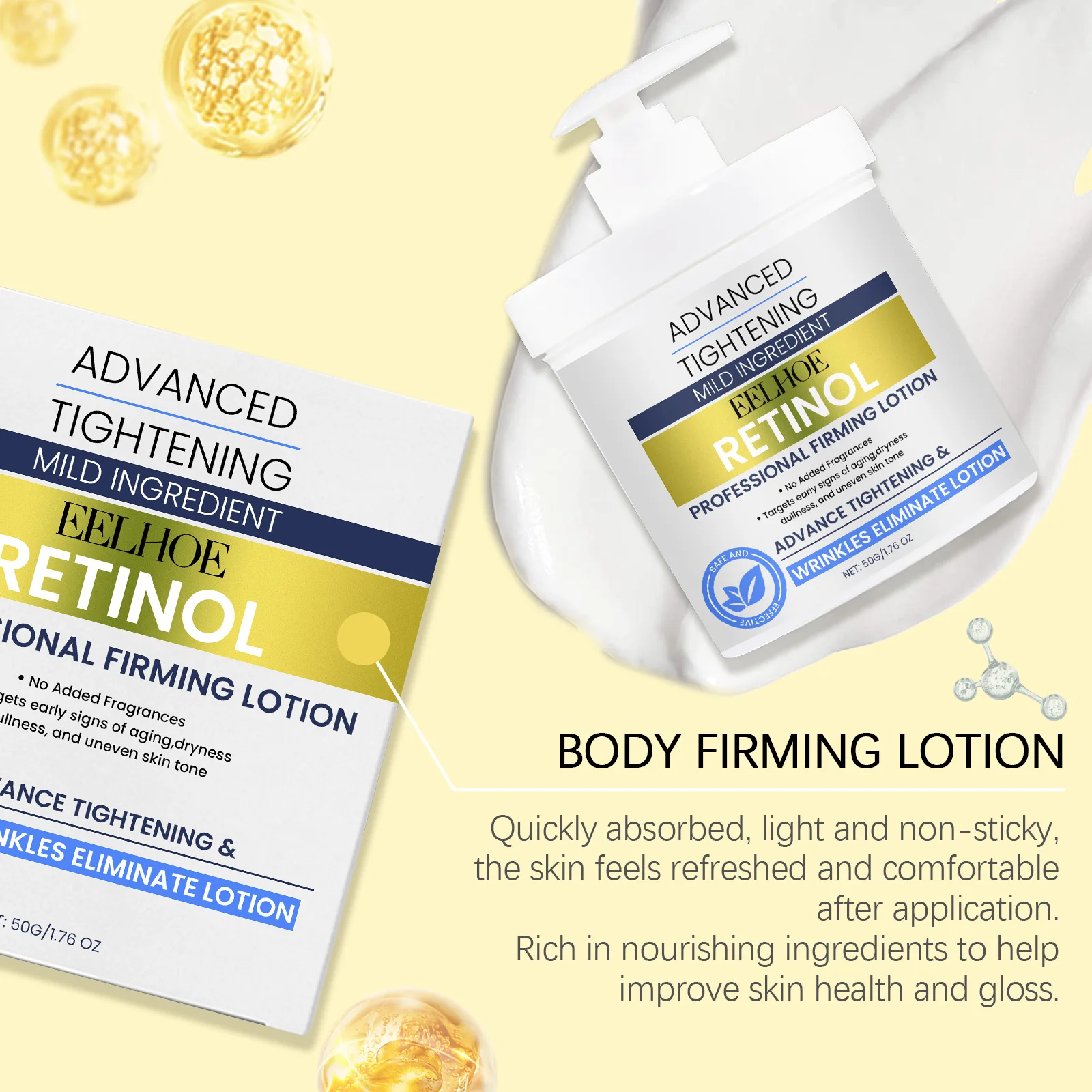 Крем с ретинолом для подтяжки лица улучшения эластичности кожи удаления тонких