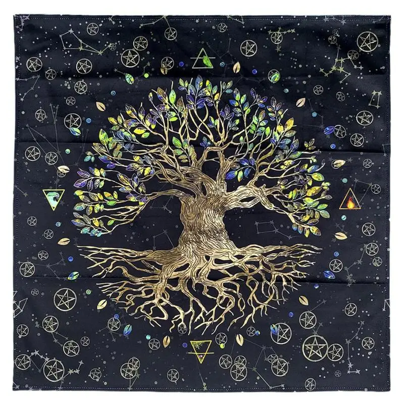 

Tarot Tablecloth Portable Altar Tarot Card Cloth Tablecloth Life Tree Tablecloth Astrology Tarot Divination Cards Table Cloth