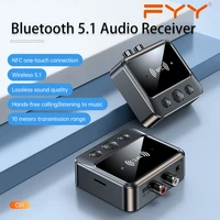 fyy new bluetooth 5 1 audio receiver rca 3 5mm aux stereo music tf card playback wireless adapter mic for smartphone car kit