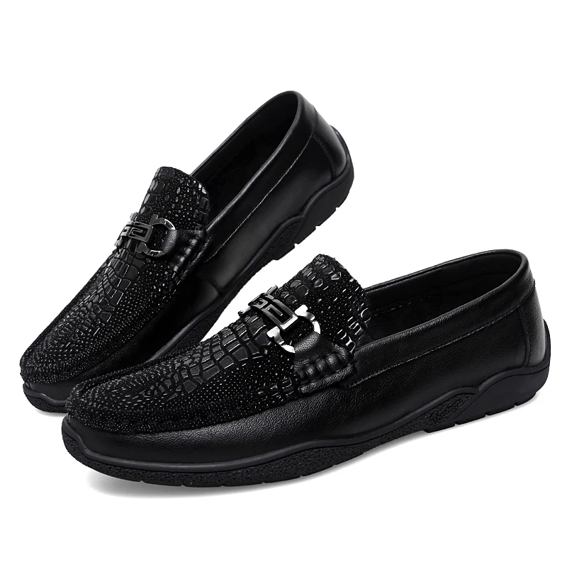 

Повседневная обувь, мужские лоферы, роскошные брендовые кожаные туфли из коровьей кожи, Мужская мягкая легсветильник обувь на плоской подошве, мужские мокасины в английском стиле